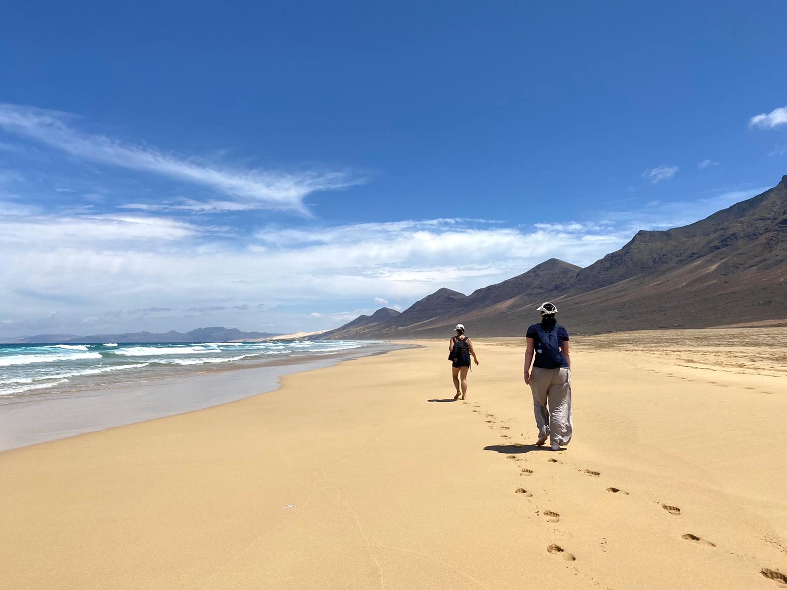 Cofete beach mindful walking