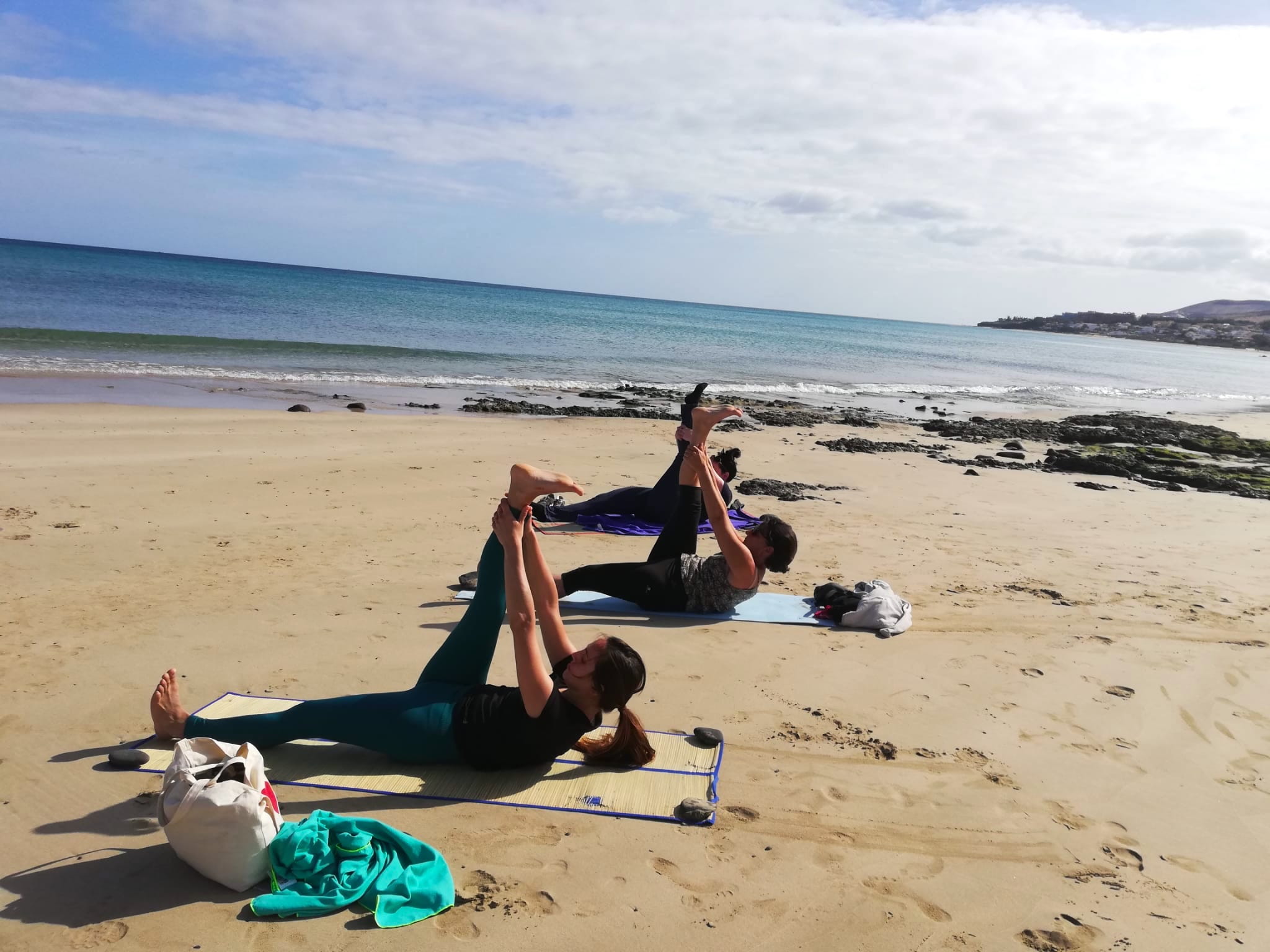 Yoga Retreat Fuerteventura beach yoga