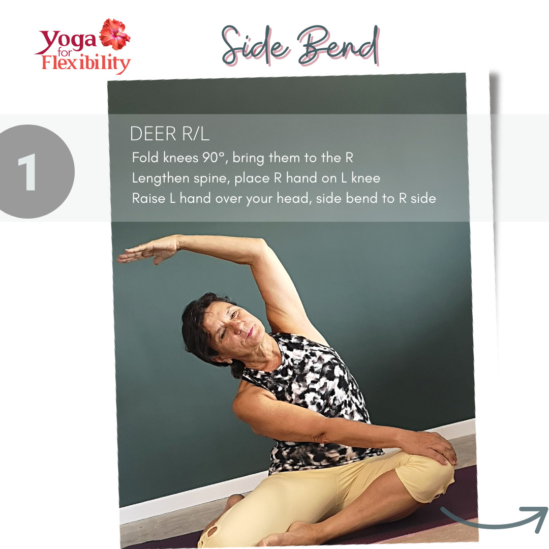 Deer pose yoga side bend Deer pose yoga side bend