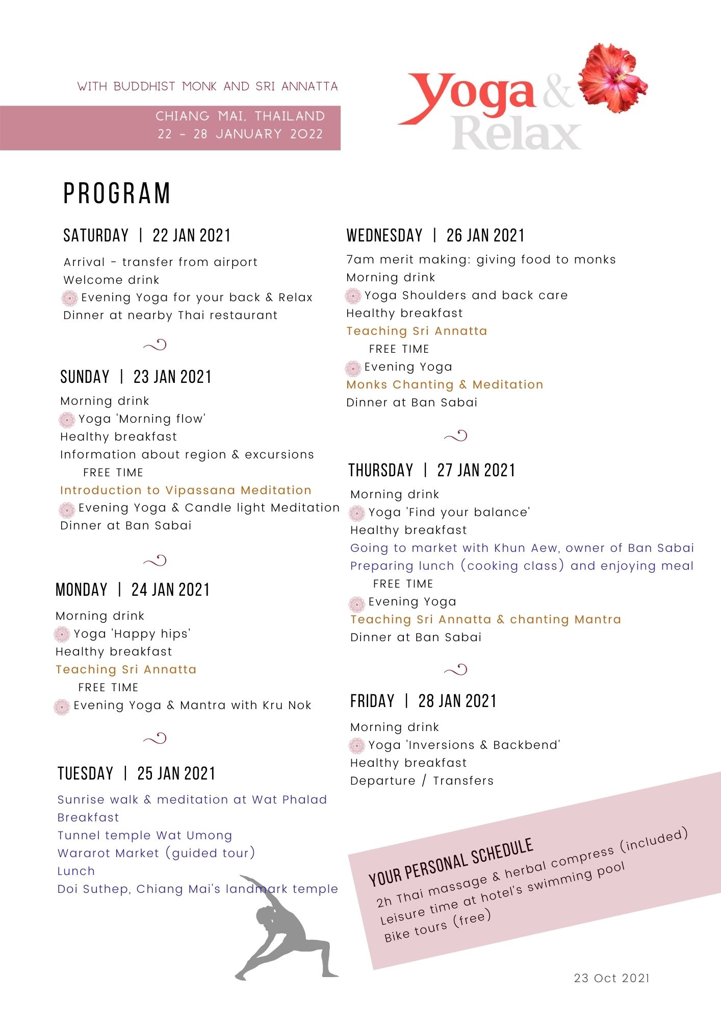 Yoga Retreat Thailand 2022