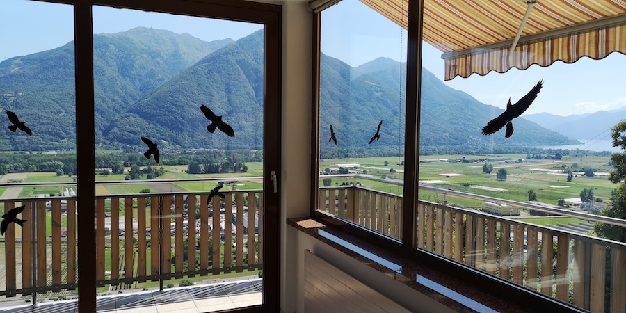 Ticino Panoroama aus dem Wohnzimmer